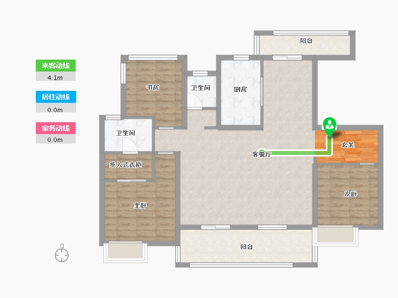 江苏省-苏州市-悦未来朗庭-110.40-户型库-动静线