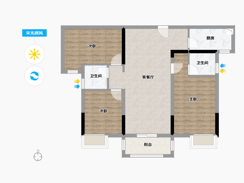 湖北省-宜昌市-建投见山-81.40-户型库-采光通风