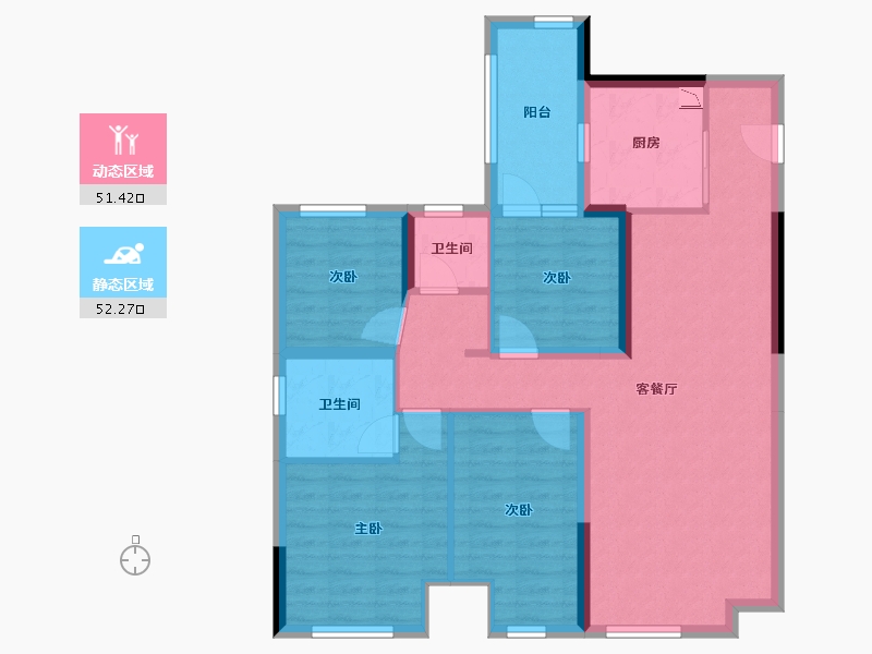 湖南省-株洲市-当代高科上品MOMΛ-92.19-户型库-动静分区