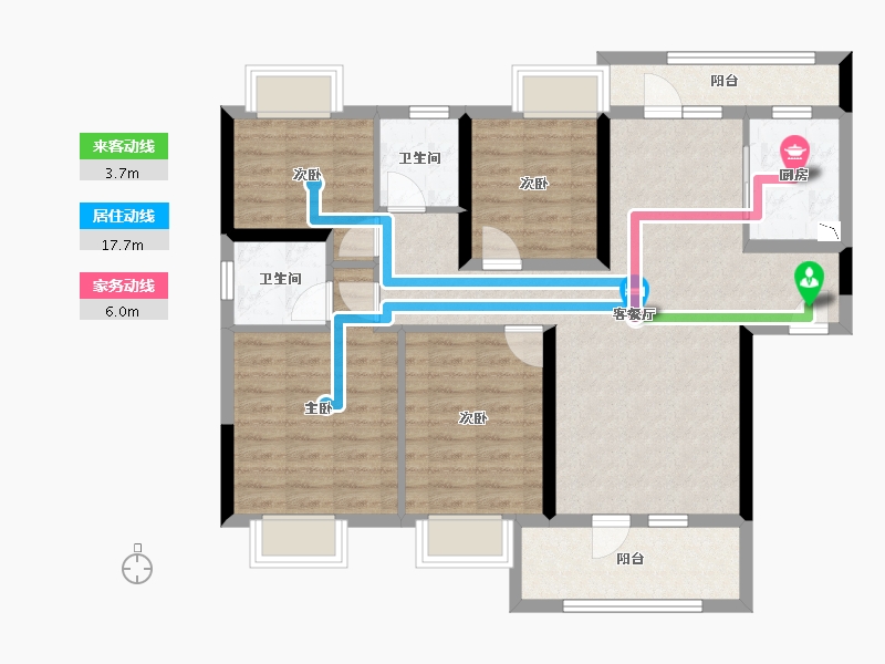 湖南省-株洲市-当代高科上品MOMΛ-97.08-户型库-动静线