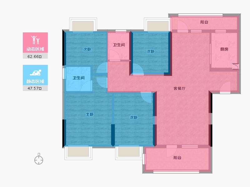 湖南省-株洲市-当代高科上品MOMΛ-97.38-户型库-动静分区