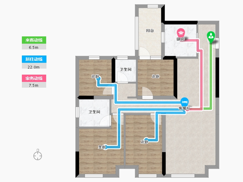 湖南省-株洲市-当代高科上品MOMΛ-91.92-户型库-动静线