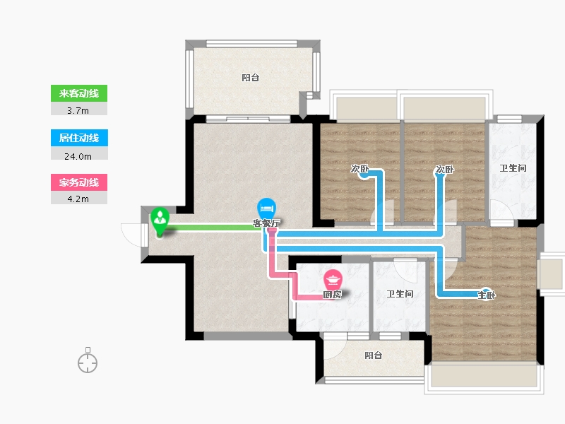 广东省-湛江市-恒怡湾-93.54-户型库-动静线