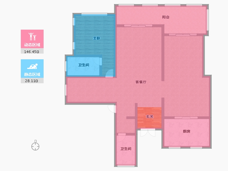 湖南省-湘潭市-金奥湘江公馆-159.55-户型库-动静分区