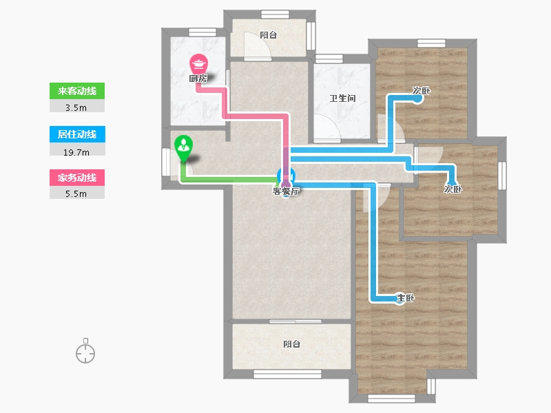 安徽省-合肥市-北城世纪城-71.14-户型库-动静线