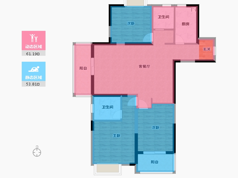 湖北省-武汉市-恒韵府-102.60-户型库-动静分区