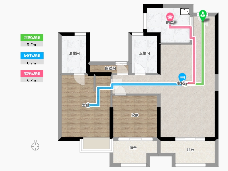 福建省-漳州市-经发湖畔首府-89.00-户型库-动静线