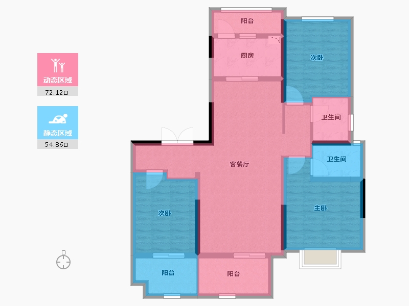 河南省-洛阳市-东豪紫园-113.43-户型库-动静分区