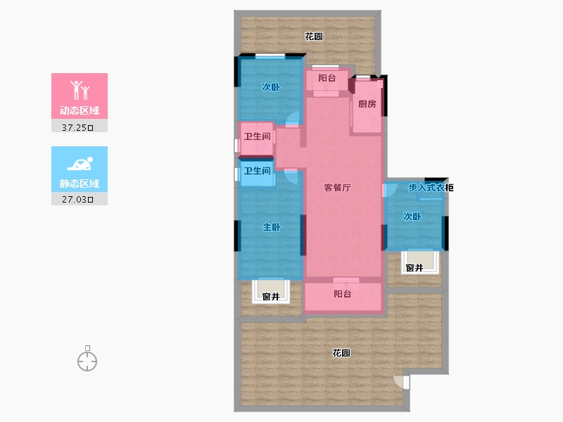 河南省-洛阳市-东豪紫园-100.80-户型库-动静分区