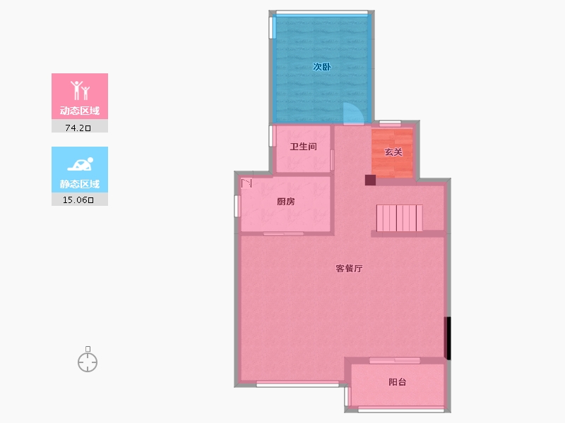 浙江省-杭州市-龙湖葛洲坝景粼天著-81.07-户型库-动静分区