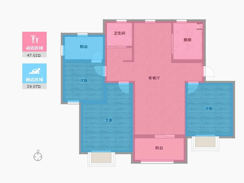 江苏省-南京市-中海云麓公馆-76.00-户型库-动静分区