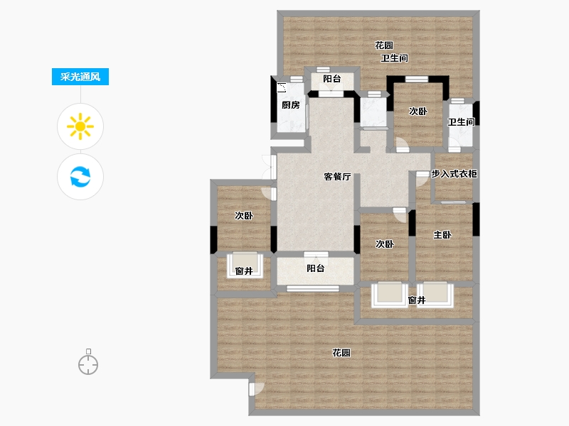 河南省-洛阳市-东豪紫园-129.45-户型库-采光通风