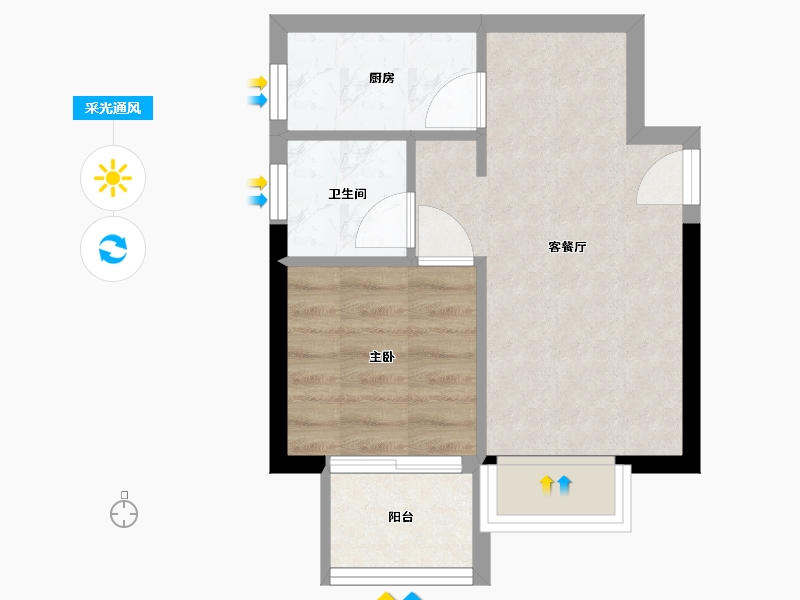 福建省-福州市-中联·御景湾-35.30-户型库-采光通风