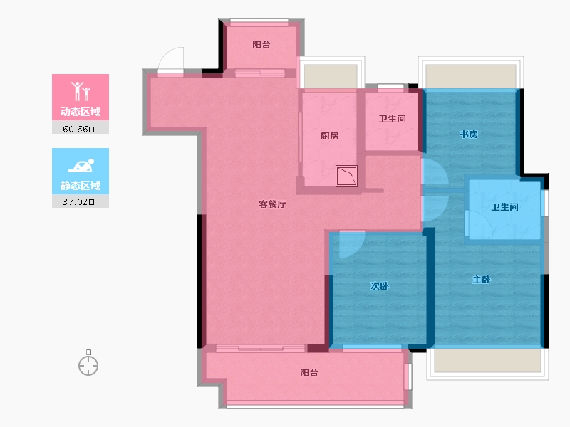 湖北省-十堰市-大家十里桃源-86.10-户型库-动静分区