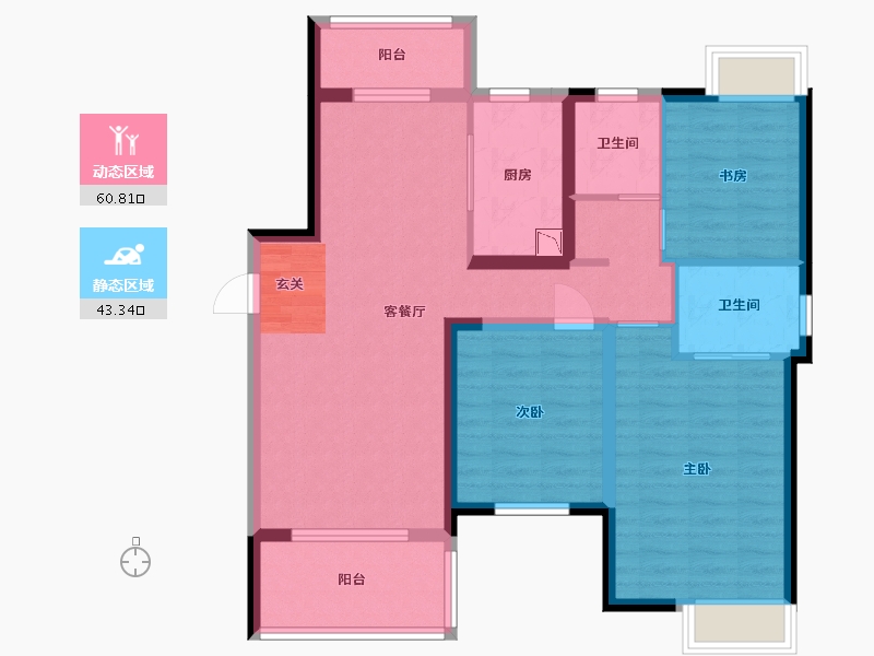 广东省-广州市-新力荔红花园-92.80-户型库-动静分区