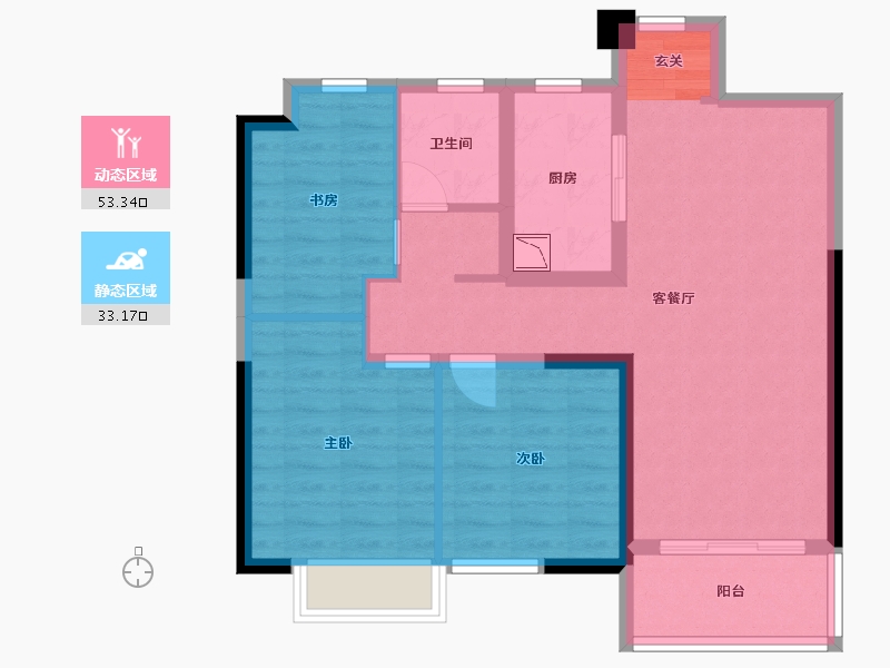 广东省-广州市-新力荔红花园-76.79-户型库-动静分区