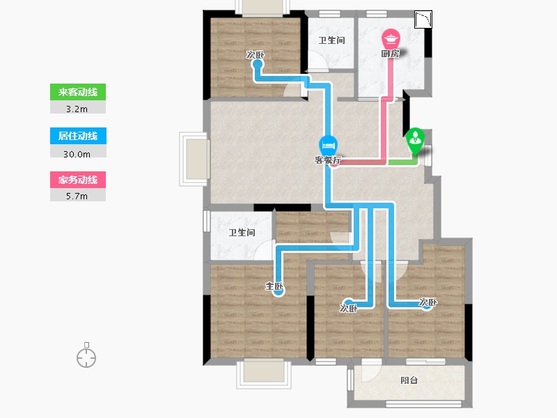 江苏省-无锡市-栖霞天樾府-97.60-户型库-动静线