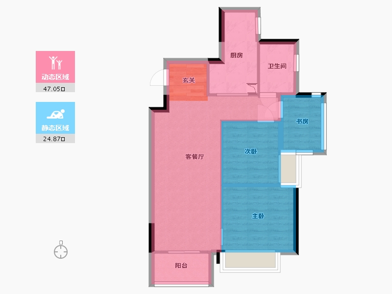 广东省-广州市-天健云山府-64.29-户型库-动静分区