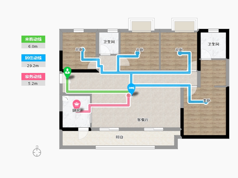 重庆-重庆市-成都城投锦樾峰境-100.27-户型库-动静线