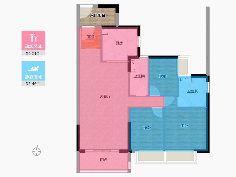 广东省-河源市-时代倾城（河源）-77.55-户型库-动静分区