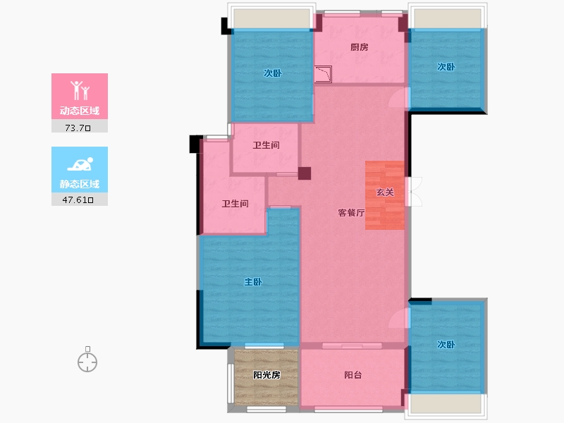 广东省-广州市-天健云山府-115.21-户型库-动静分区