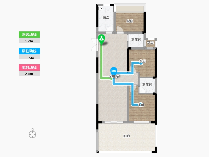 河南省-郑州市-东方宇亿万林府-103.40-户型库-动静线