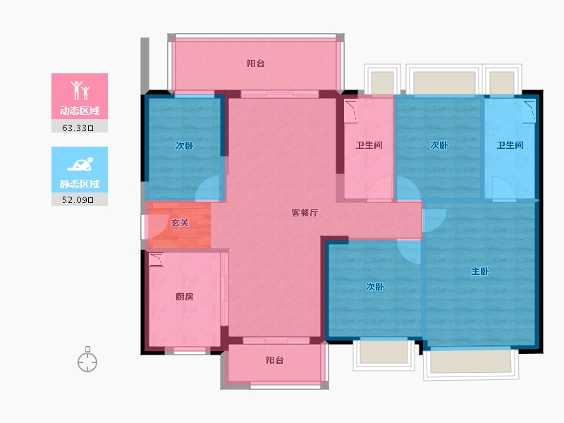 广东省-河源市-时代倾城（河源）-103.29-户型库-动静分区