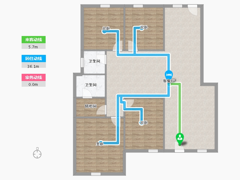 天津-天津市-复地温莎堡-121.35-户型库-动静线