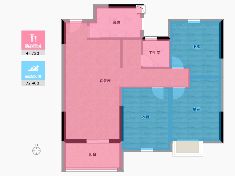 江苏省-无锡市-仲盛名都府-72.00-户型库-动静分区