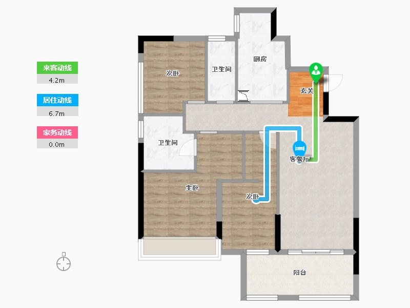 广东省-广州市-天健云山府-90.49-户型库-动静线