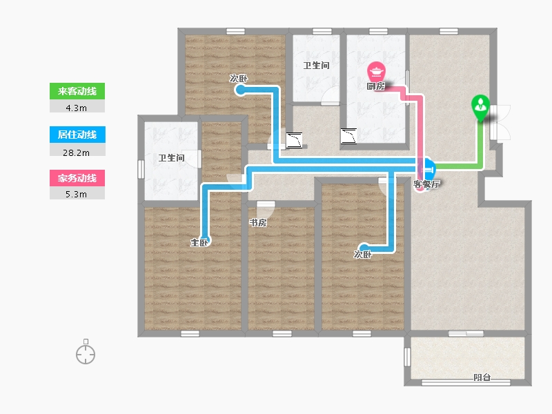 江苏省-无锡市-奥体紫兰园-141.59-户型库-动静线