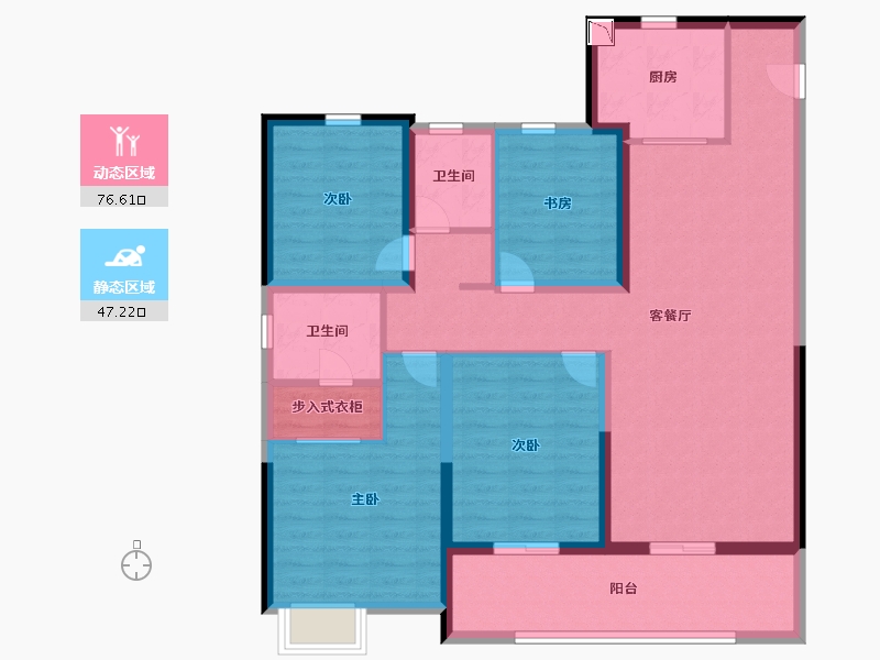 江苏省-无锡市-世茂璀璨蠡湖湾-110.39-户型库-动静分区