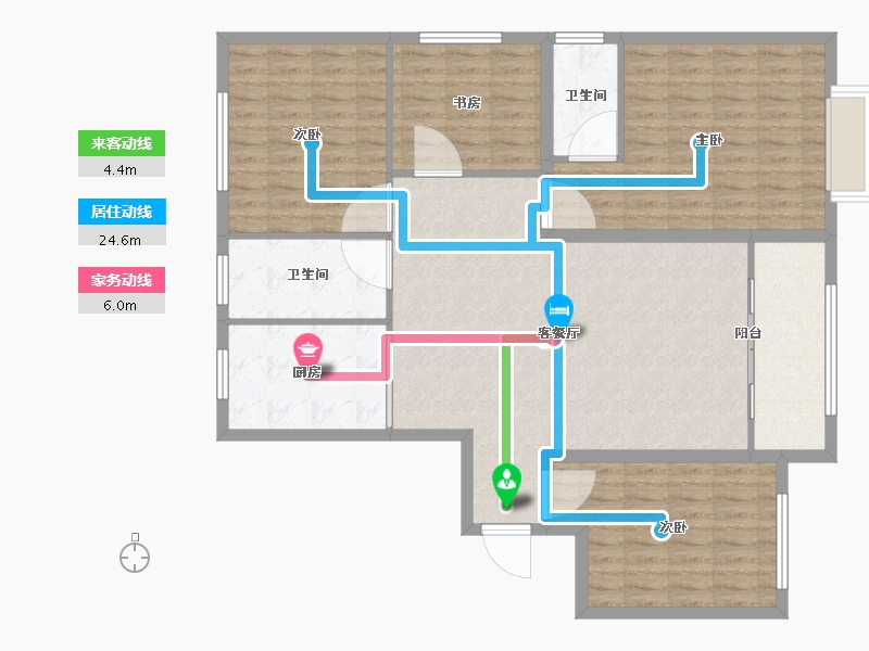 山东省-菏泽市-水岸学府-121.07-户型库-动静线