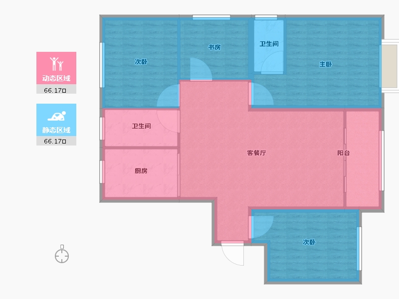 山东省-菏泽市-水岸学府-121.07-户型库-动静分区