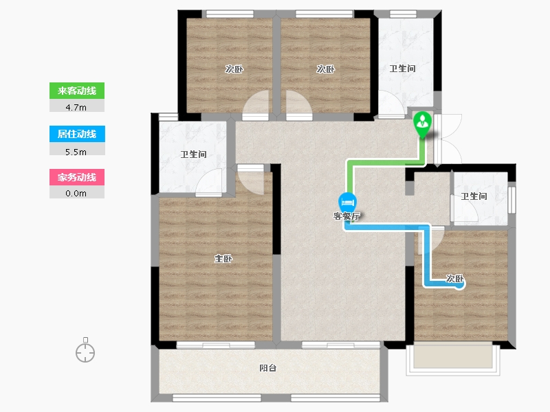 河南省-郑州市-中博城珑誉园-101.60-户型库-动静线