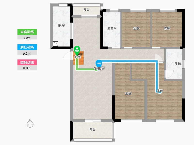 湖北省-武汉市-阳逻金茂悦-110.02-户型库-动静线