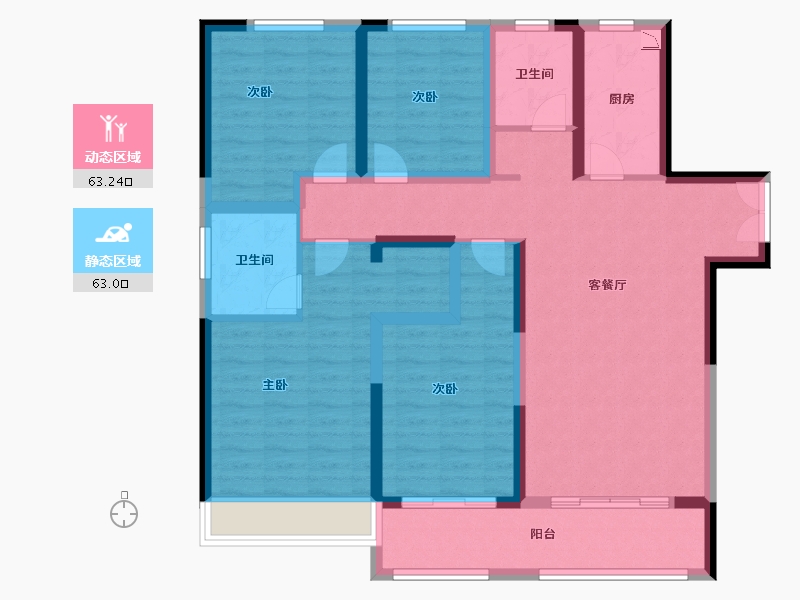 河南省-郑州市-中博城珑誉园-112.00-户型库-动静分区