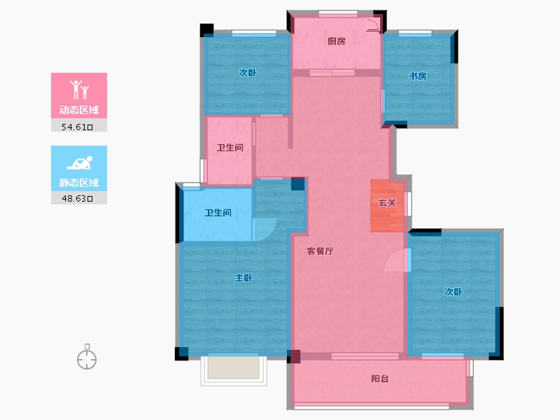 湖北省-武汉市-德信江南大院-92.00-户型库-动静分区