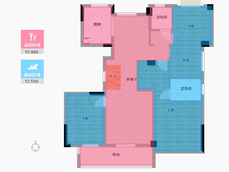 湖北省-武汉市-德信江南大院-96.80-户型库-动静分区