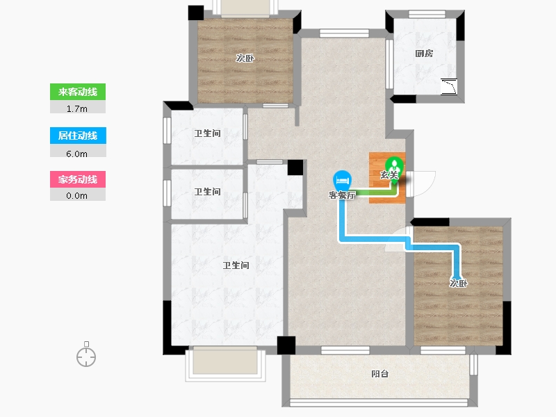 湖北省-武汉市-德信江南大院-85.60-户型库-动静线