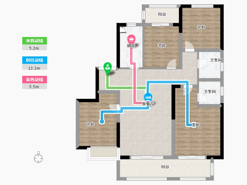 河南省-郑州市-中博城珑誉园-101.60-户型库-动静线