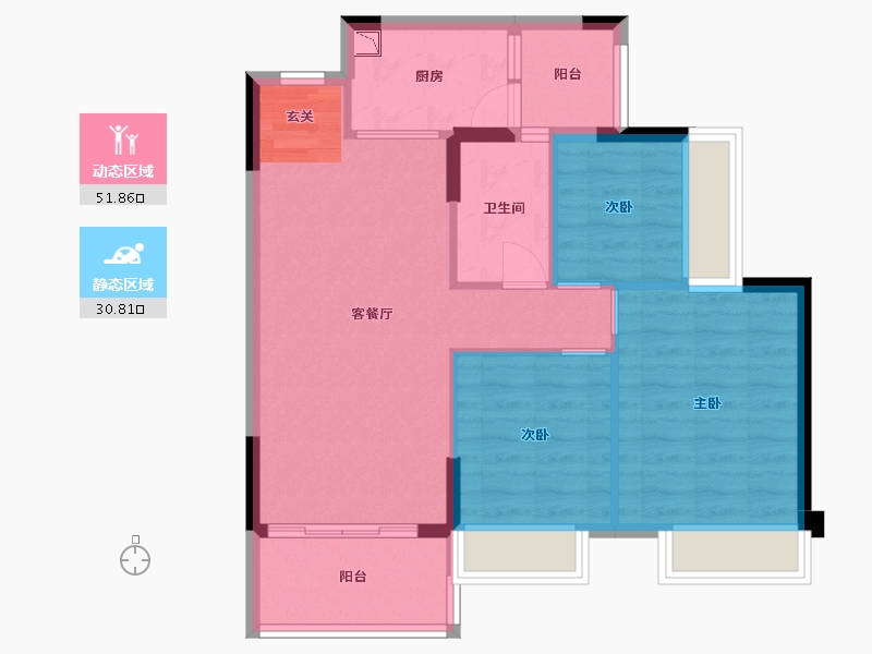 广东省-广州市-时代天汇-74.26-户型库-动静分区