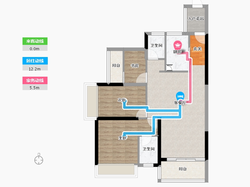 广东省-韶关市-曲江东成雅苑-75.88-户型库-动静线