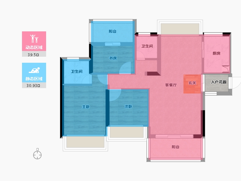 广东省-韶关市-曲江东成雅苑-63.82-户型库-动静分区