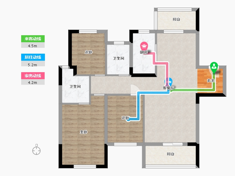 湖北省-武汉市-中城新时代-94.64-户型库-动静线