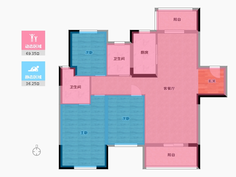 湖北省-武汉市-中城新时代-94.64-户型库-动静分区