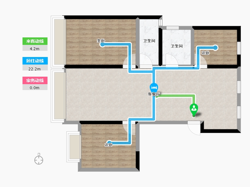 山东省-烟台市-滨湖万丽-100.00-户型库-动静线