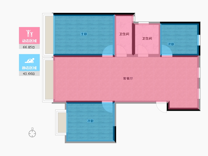 山东省-烟台市-滨湖万丽-100.00-户型库-动静分区