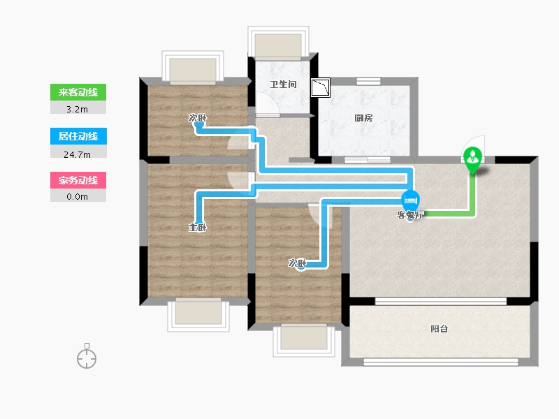 江苏省-南通市-海门阅湖-84.01-户型库-动静线