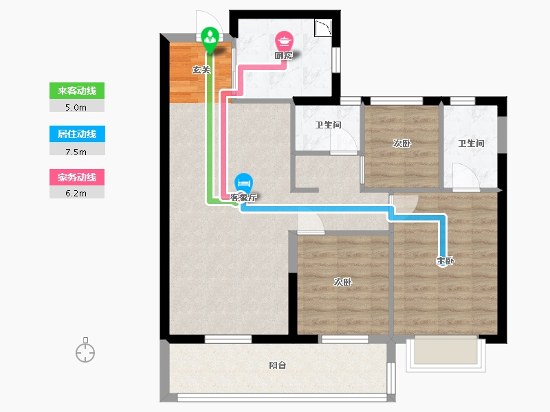 福建省-宁德市-建发・天行玺院-80.00-户型库-动静线